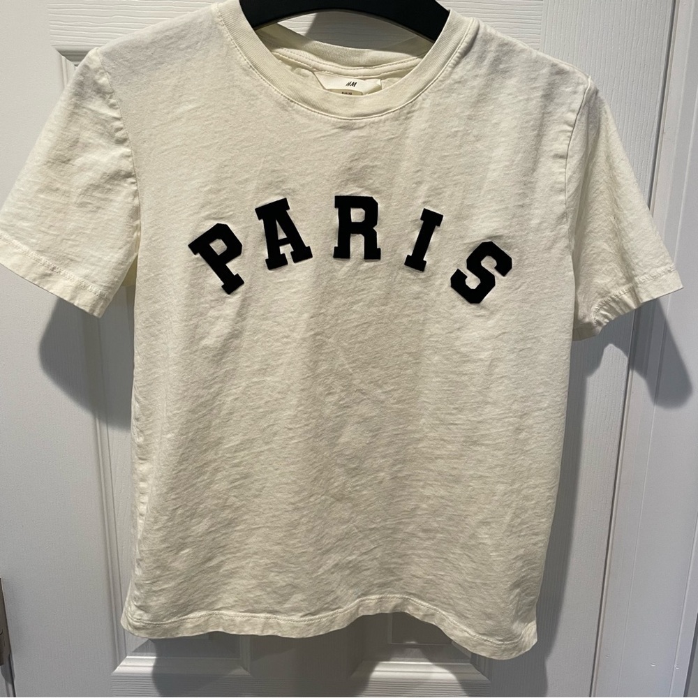 H&M Paris Cotton T-Shirt Size XSmall - Picture 4 of 10
